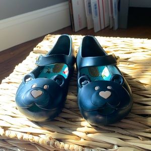 Mini Melissa bear peep toe flat